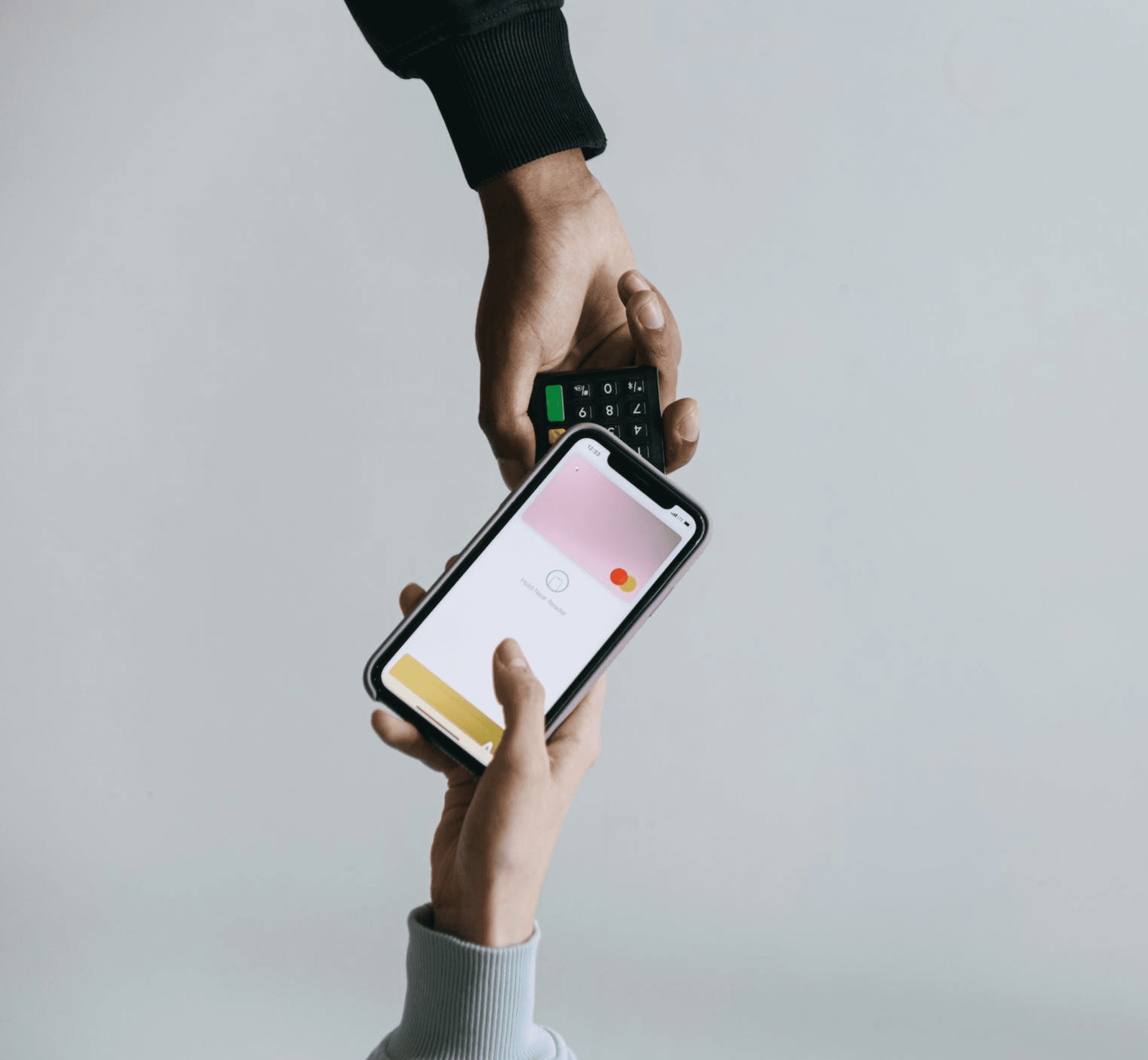 Phone changing hands